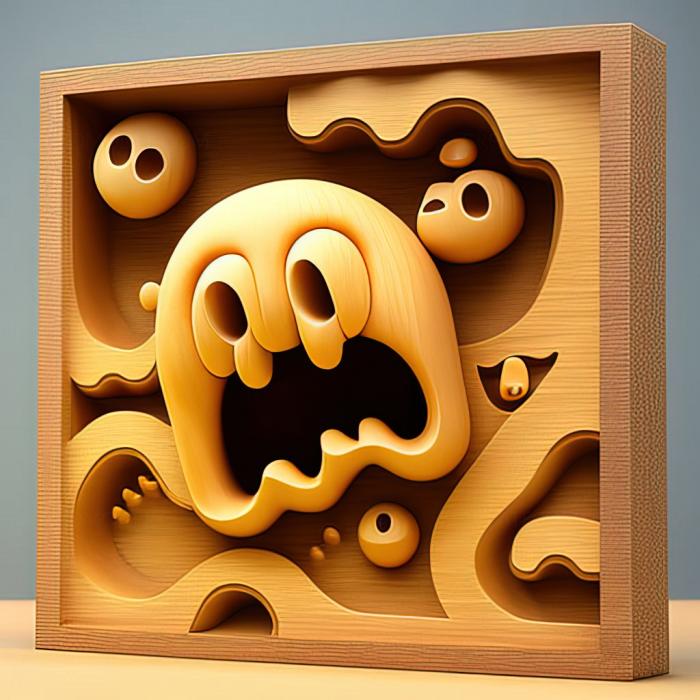 نموذج ثلاثي الأبعاد لآلة CNC ألعاب لعبة st Pac Man and the Ghostly Adventures
